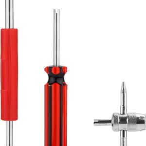 Gosknor 3pc Tire Valve Stem Tool Kit - 4-in-1 Multi-Function