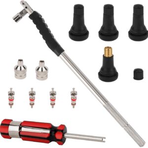 Hromee Valve Stem Tool Kit - 4pcs TR413 Stems & Remover