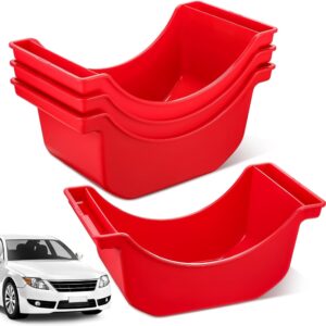 Gisafai 4-Pc Oil Drain Pans for Trucks & Trailers (Red)