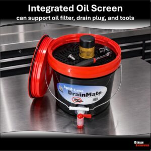 Spill-Less DrainMate 14 Qt Oil Drain Pan - USA Made