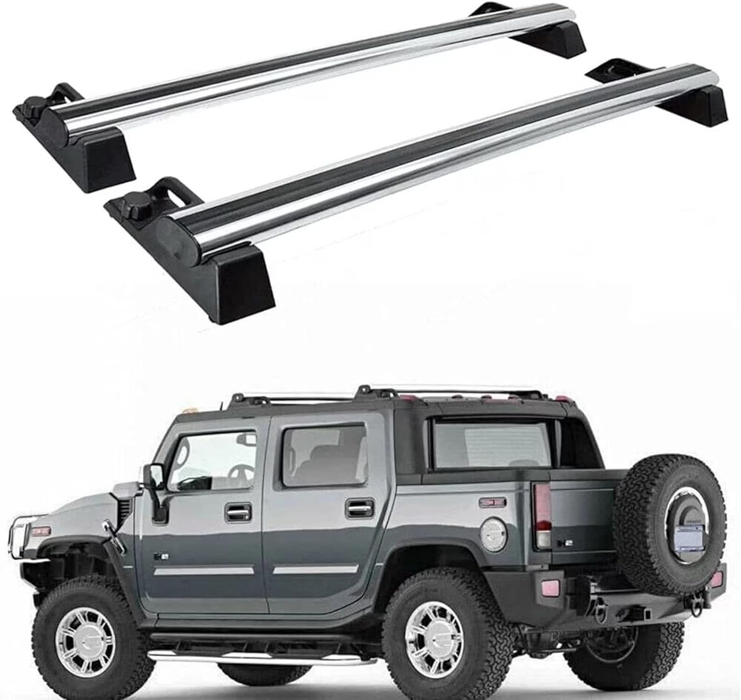 2pcs Roof Rack for Hummer H2 2003-2010 Aluminum Crossbars