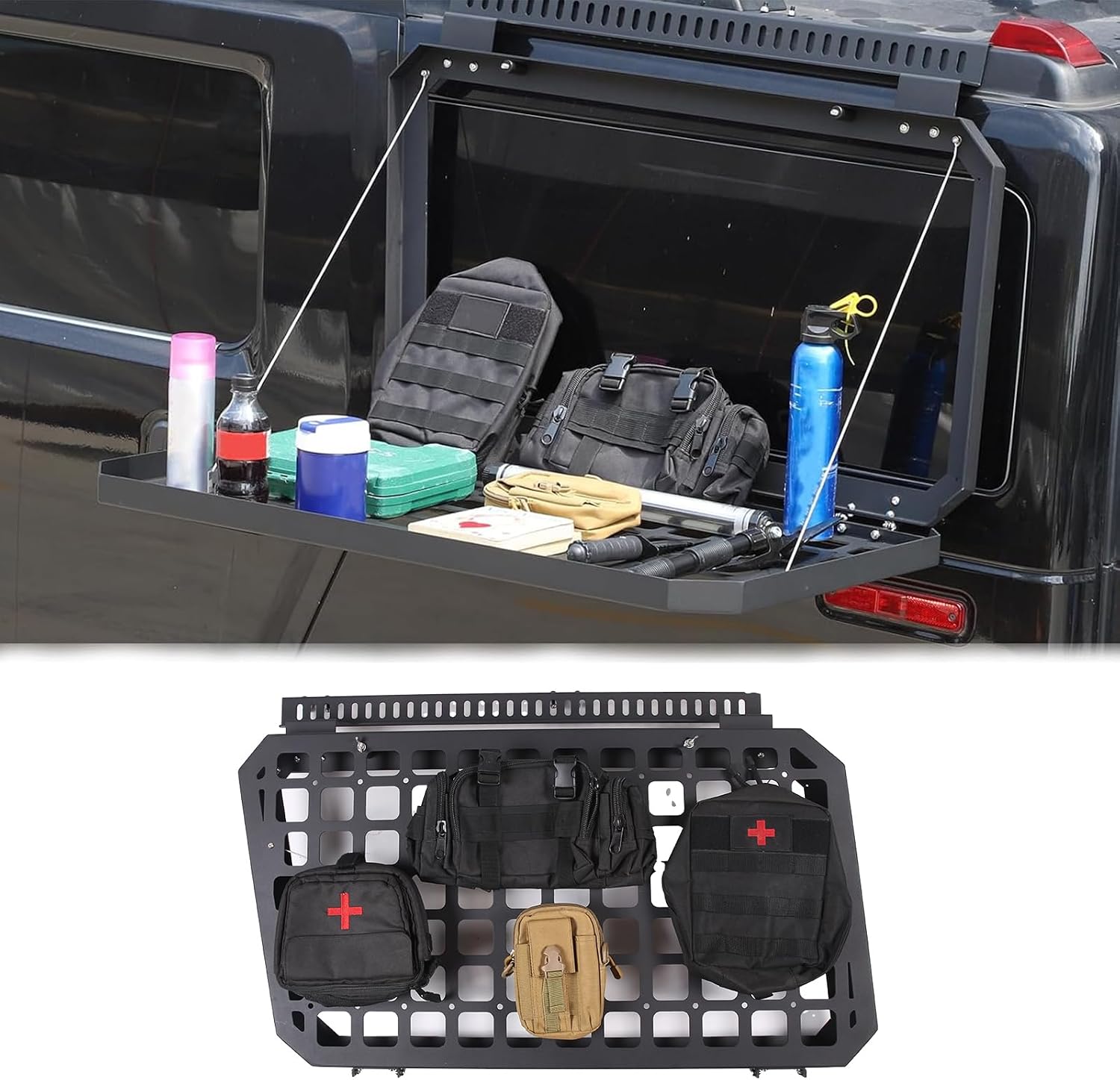 Aluminum H2 Side Storage Rack for Hummer H2 2003-2009