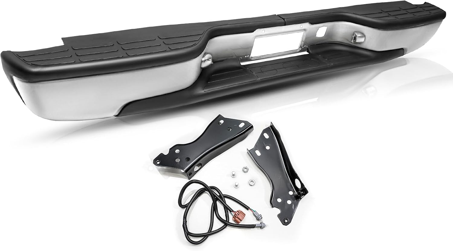 BRYGHT Chrome Rear Bumper for Chevy Silverado & GMC Sierra