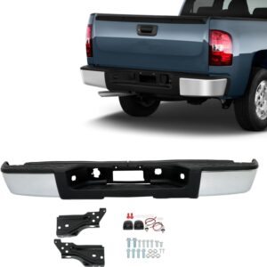 Chrome Rear Bumper for 2007-2013 Chevy Silverado/Sierra 1500