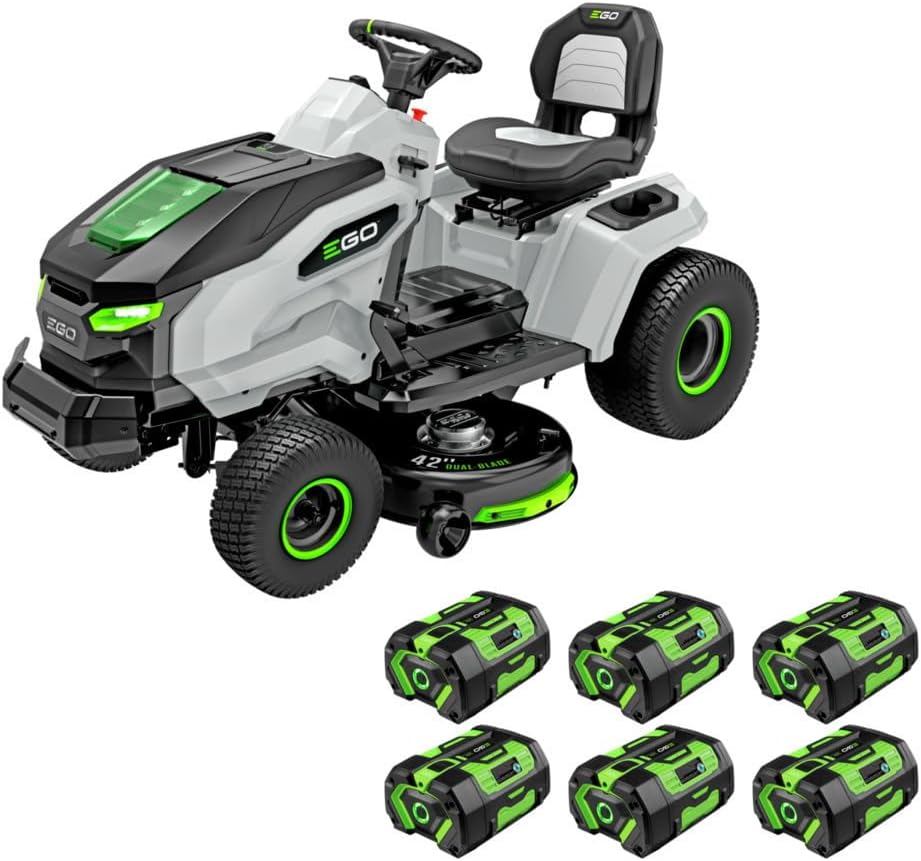 EGO Power+ 42in Electric Riding Mower w/ 6 Batteries