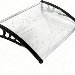 40" x 32" Clear Window Awning - Door Canopy Shield