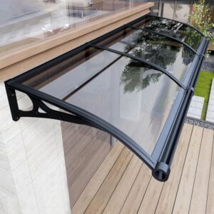 Gray Door Awning 60x60cm | KIZYRQ UV Rain Protection