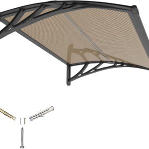 32x48in Door Awning, UPF 50+ Patio Canopy