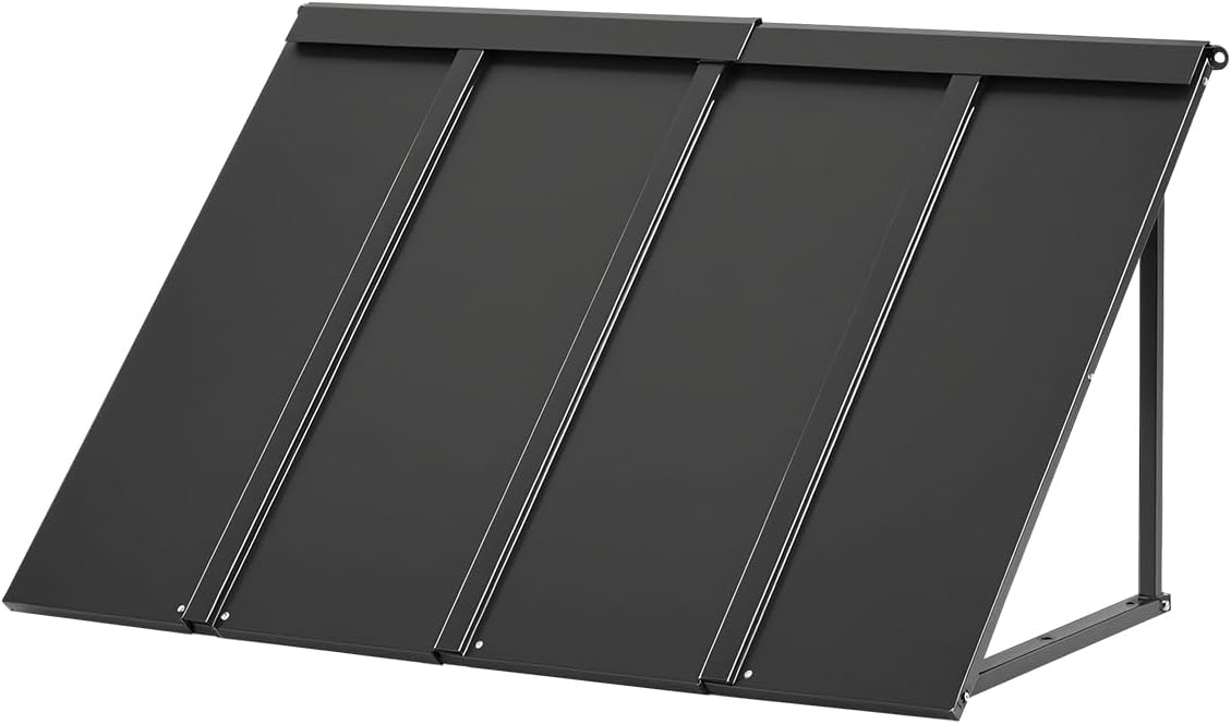 VEVOR 44" x 24" Metal Door Awning – Rain & Snow Protection