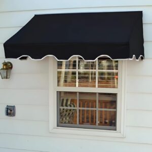 EASYAWN Sunbrella Awning – 4ft, Black, 5-Year Warranty