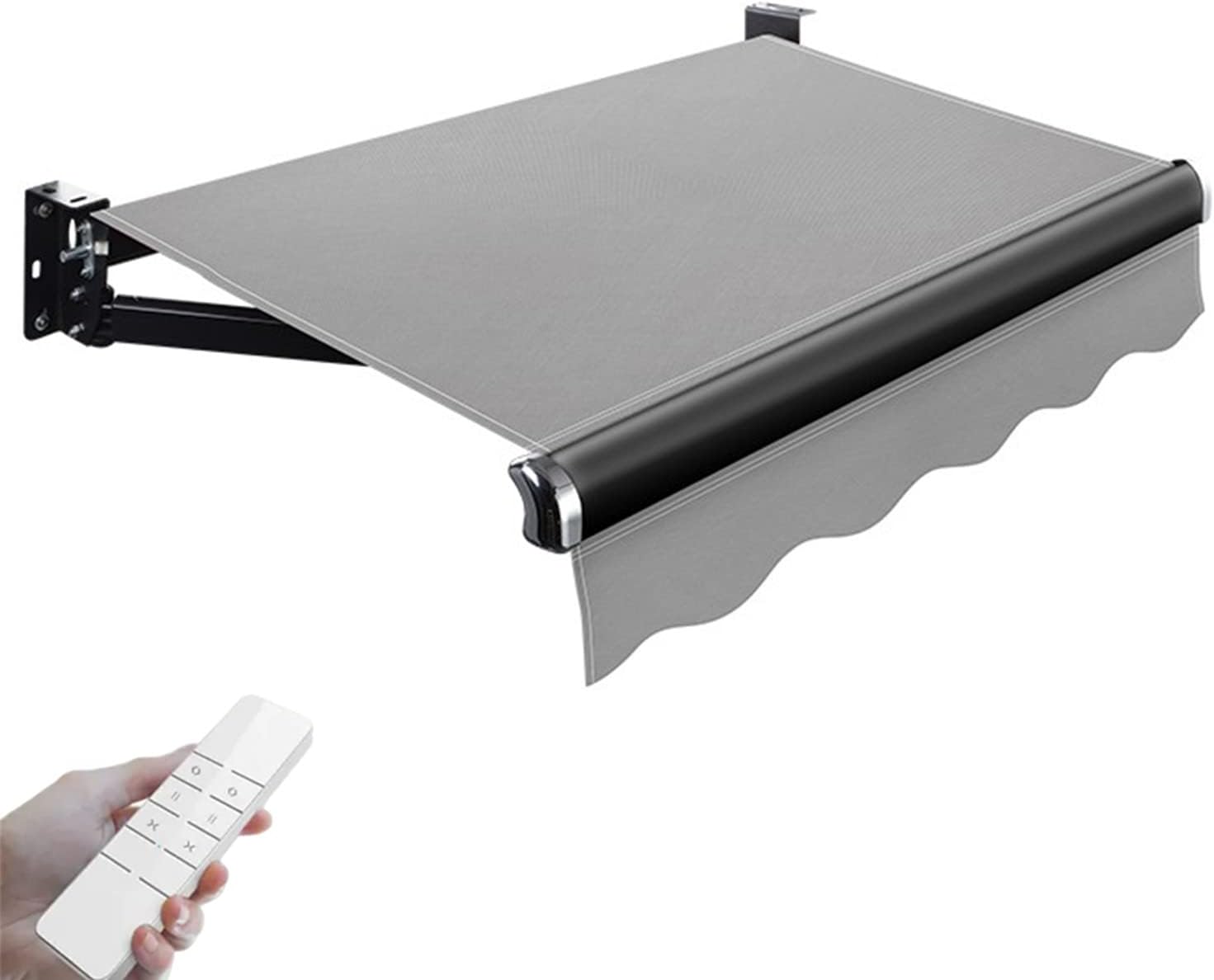 3x2.5m Electric Patio Awning – Remote & Crank Gray