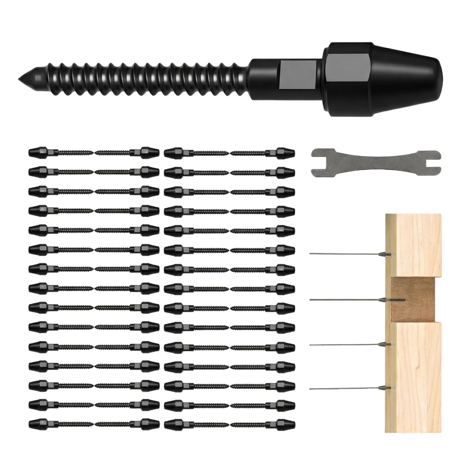 30 Pair Black Cable Railing Kit - QuickLock Hardware