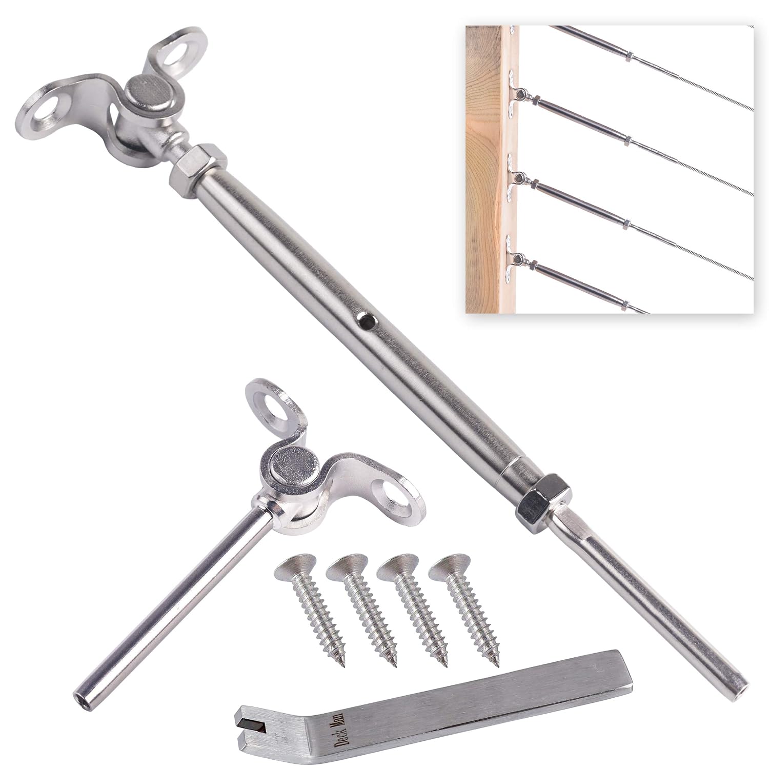 Deck Man 30-Pc T316 Stainless Railing Kit