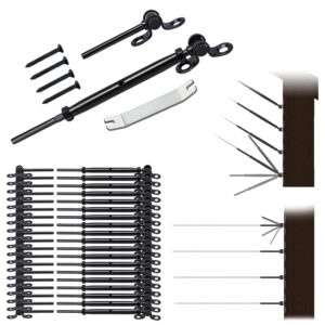 Muzata 20-Pair Black Cable Rail Kit, T316 Stainless Steel