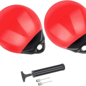 Marine Grade Boat Mooring Buoys, Vinyl Round Fenders (2-Pack)