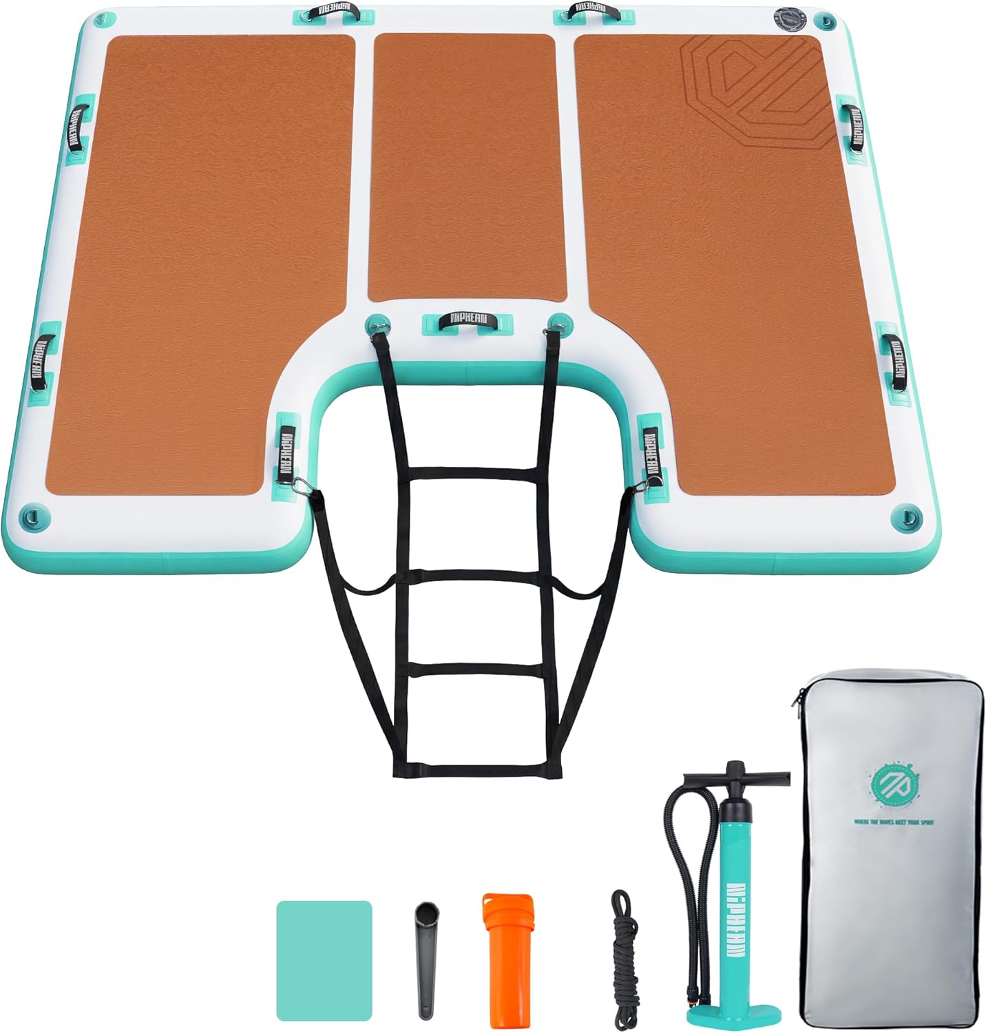 Niphean Floating Dock - 8x6ft or 8x10ft Inflatable Platform