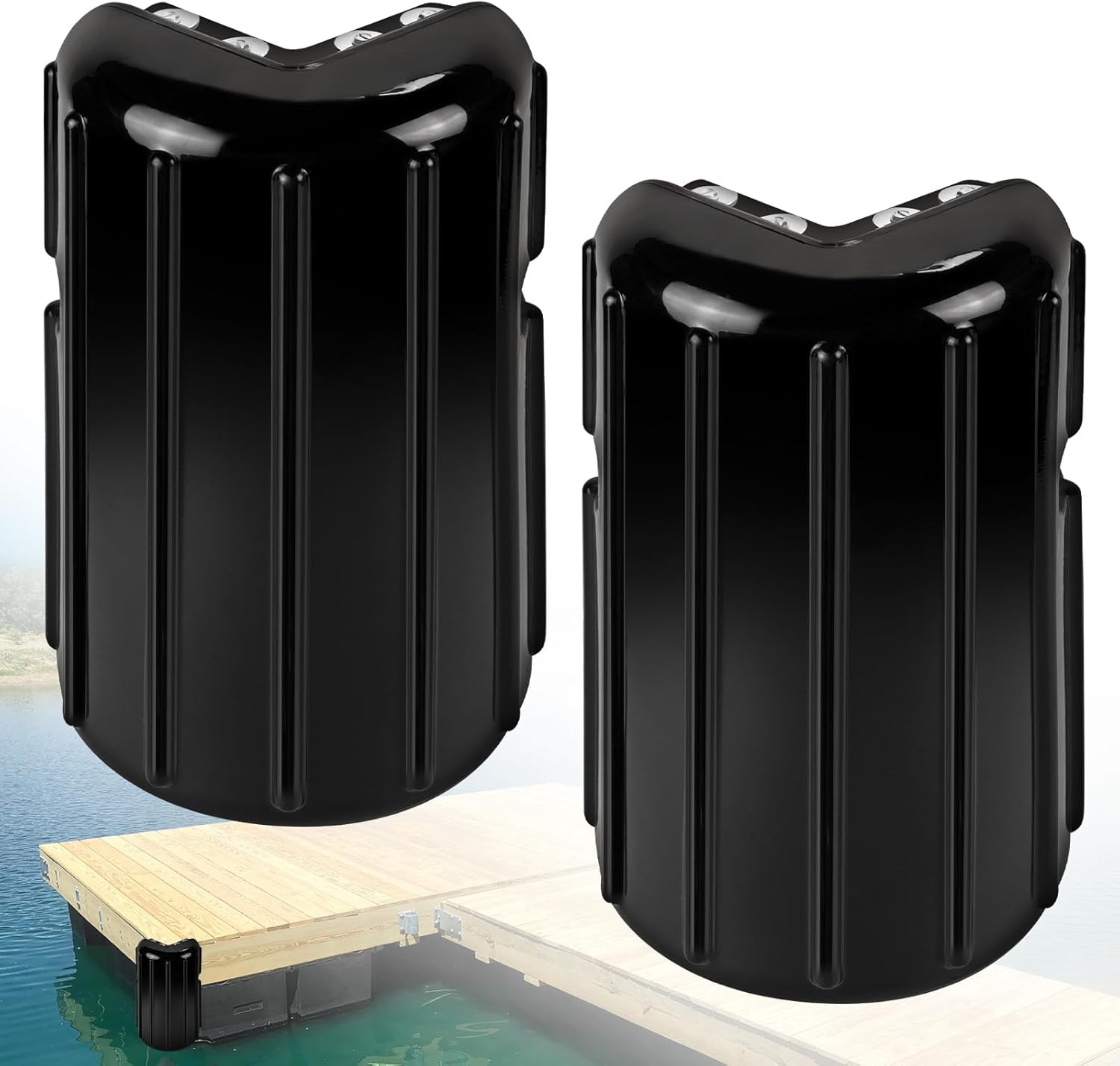 Marine Corner Dock Bumper 8x16in