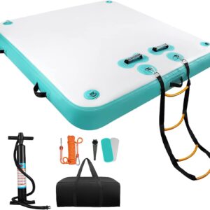 TONKOUM Inflatable Floating Dock 5-10ft, Multi-Use Water Mat
