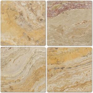 Valencia Travertine 6x6 Tumbled Field Tile - 50 sq ft Lot