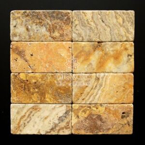 Scabos Tumbled Travertine Tile 3x6 - Premium Quality
