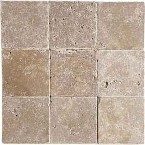 4x4 Tumbled Travertine Tile – Rustic Backsplash Pack