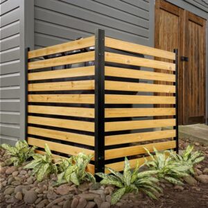 42in x 38in No-Dig Cedar Privacy Screen - 2 Panels
