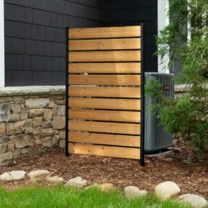 5ft H x 3.2ft W Cedar Privacy Screen - No Dig Enclo