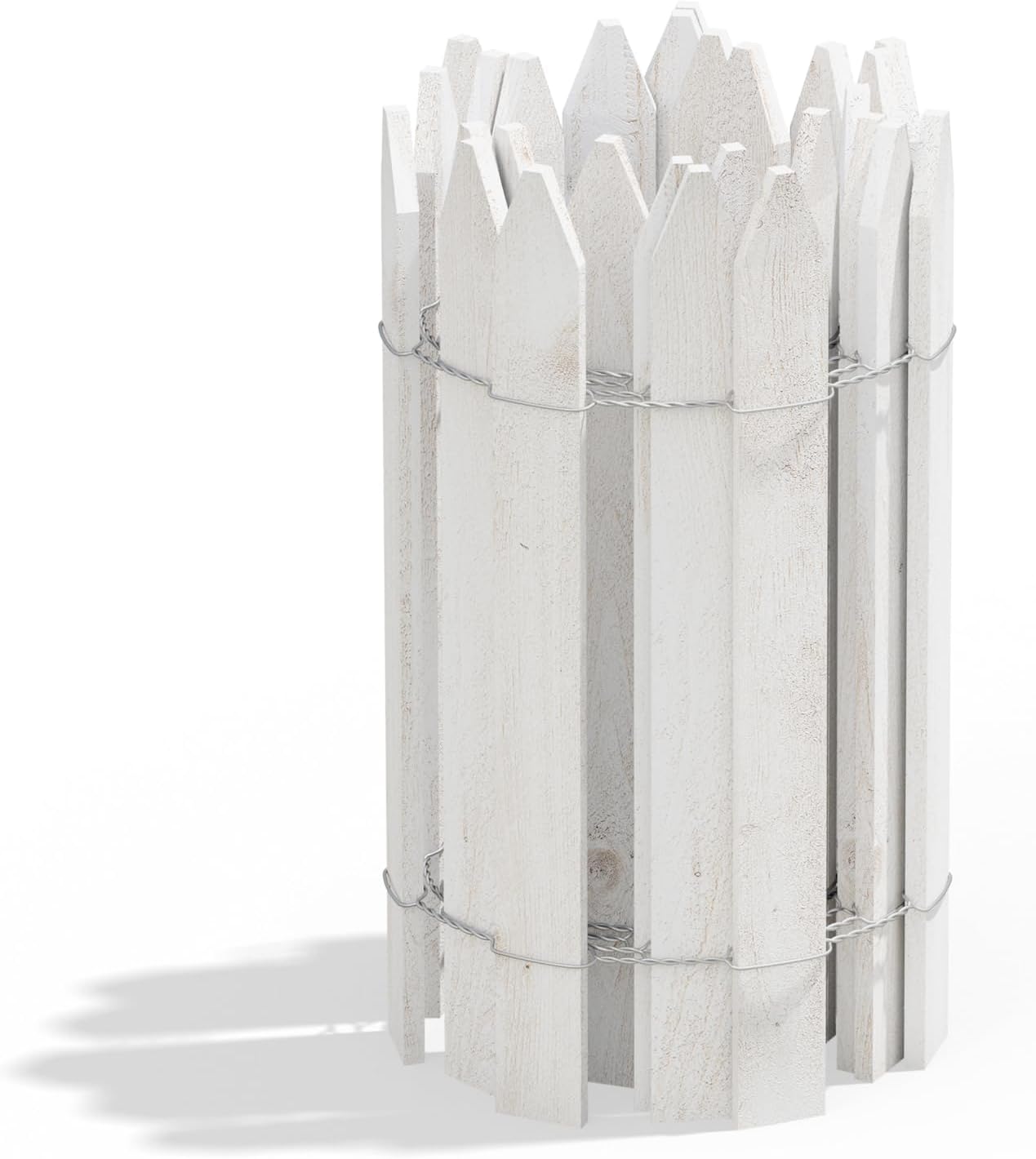 Greenes Fence Cedar Garden Picket Fence, White, 4-Pack