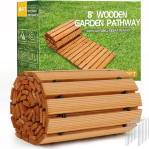 RELIANCER 8' Cedar Garden Walkway, Weather-Resistant