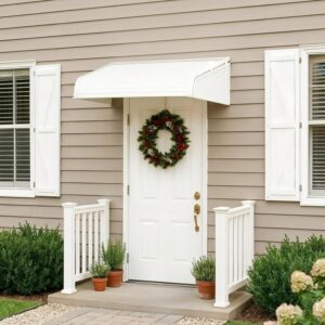 Kozyard 48" Window Awning with Side Wings, Aluminum Frame