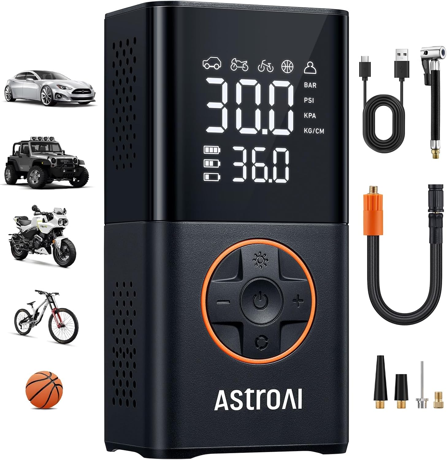 AstroAI L7 Portable Tire Inflator, 150 PSI Air Pump