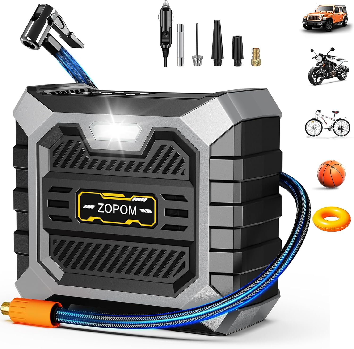 ZOPOM 12V Tire Inflator Portable Air Compressor