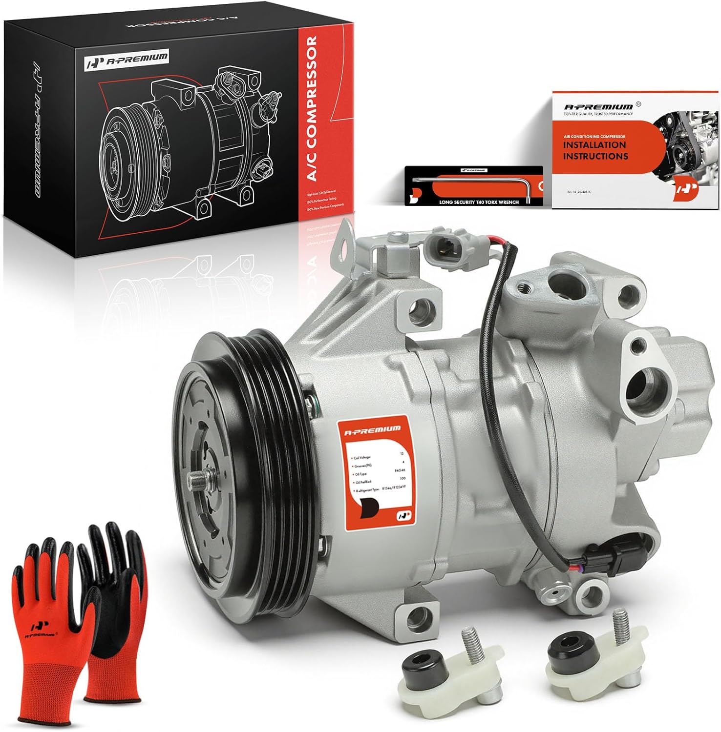 A-Premium AC Compressor w/ Clutch for Scion xA/xB 2004-2006