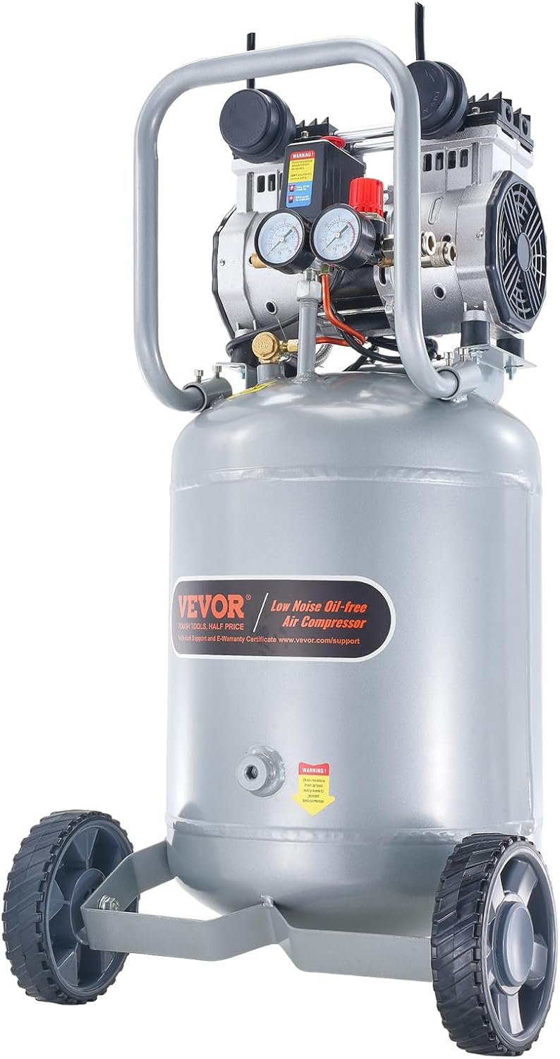 VEVOR 13-Gal Air Compressor 2HP Quiet Oil-Free Tank
