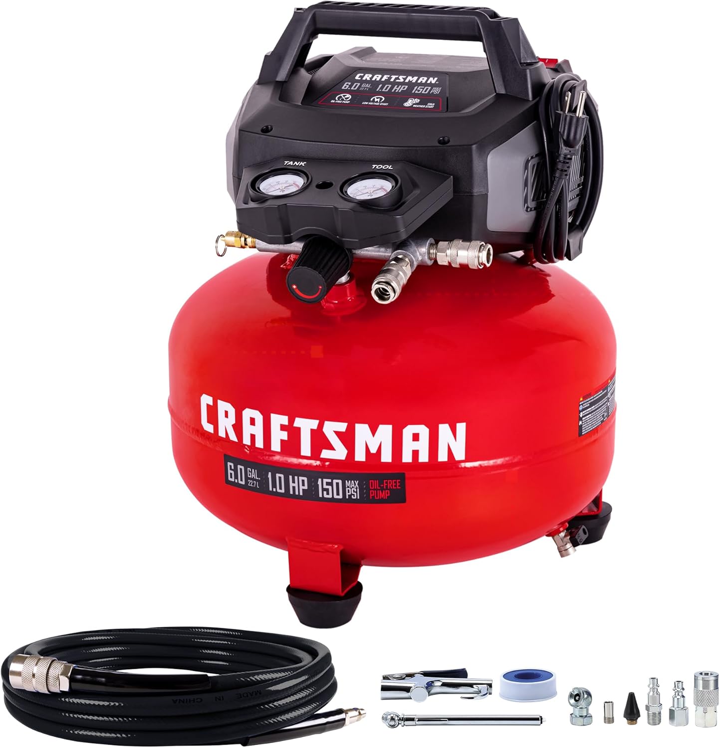 CRAFTSMAN 6 Gal Oil-Free Pancake Air Compressor