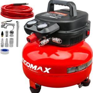 ECOMAX 6-Gallon Pancake Air Compressor 175PSI w/Kit