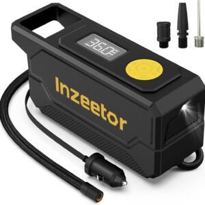 150 PSI Portable Tire Inflator, 12V Auto Pump w/ Gauge & LED