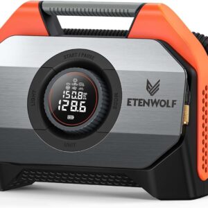 ETENWOLF Vortex S6 Cordless Air Compressor - 19200mAh, Orange