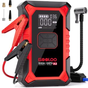 GOOLOO A3 3000A Jump Starter with Air Compressor
