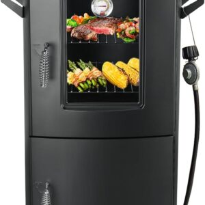 ATSENT 3-Shelf Propane Smoker, Black