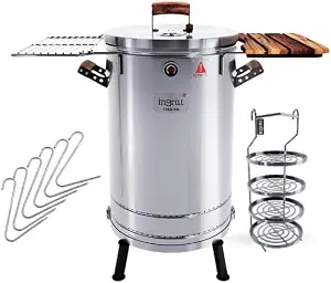 InGrill Premium Charcoal Smoker Grill Set - 40 lb Capacity