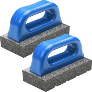 Wenqik 2-Pc Rub Brick with Handle, 20 Grit Masonry Tool
