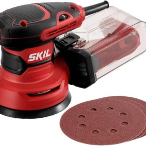 SKIL 5” Orbital Sander with Dust Box & Sanding Sheets