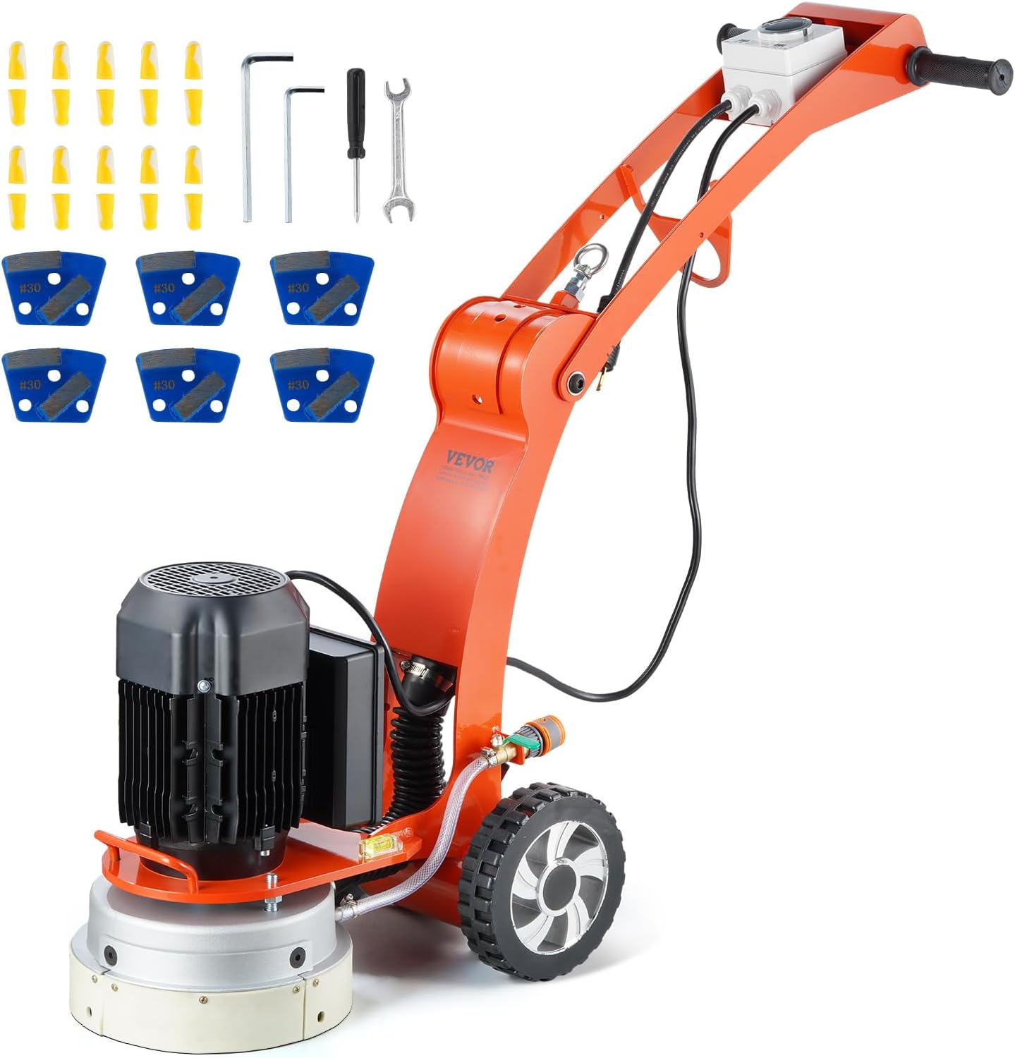VEVOR 10in Electric Concrete Grinder, 1.7HP Polisher