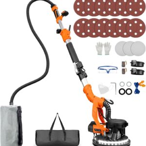 Protmex 1000W Drywall Sander with Vacuum & LED Light
