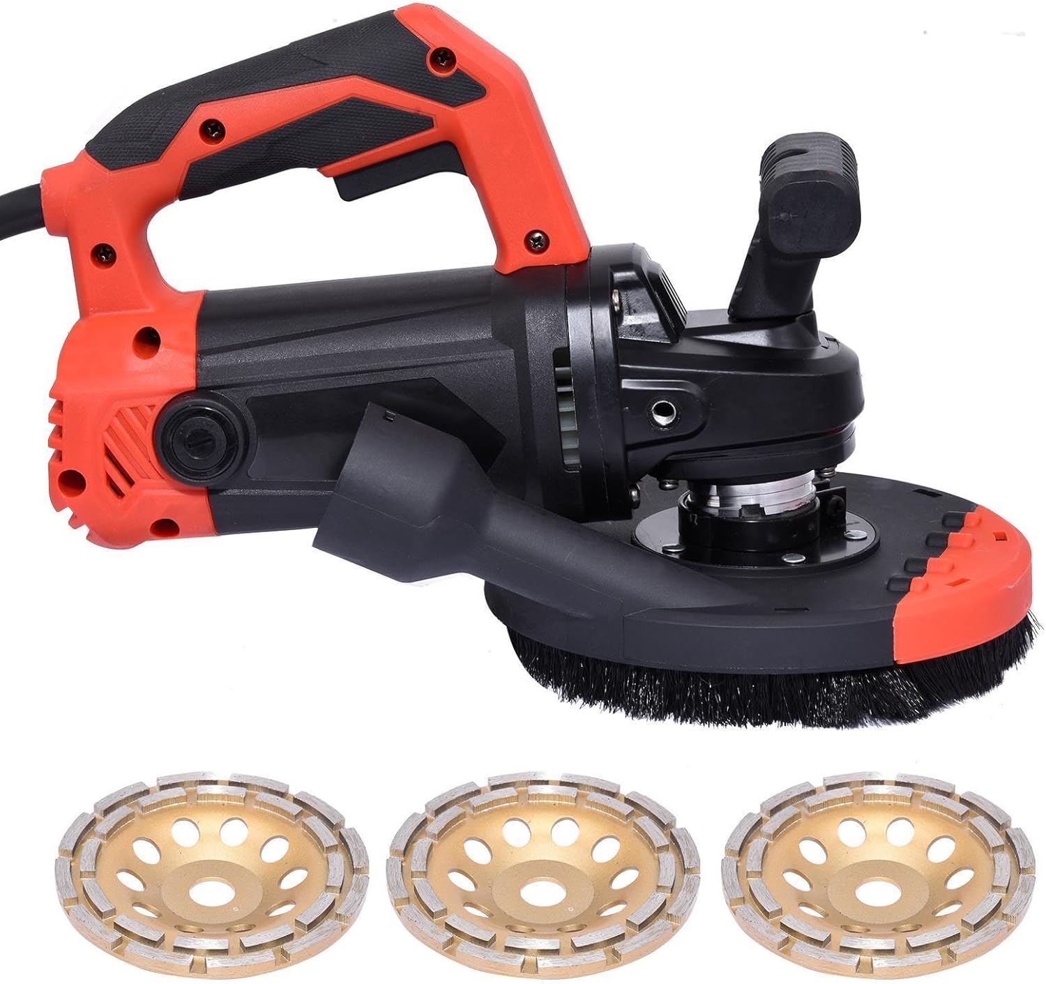 7in Concrete Grinder 2200W, Epoxy Removal & Polishing