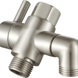Brass 3-Way Shower Arm Diverter Valve Nickel Finish