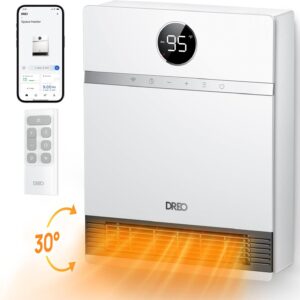 DREO Smart Wall Heater, 1500W PTC Heater w/ Remote & Alexa