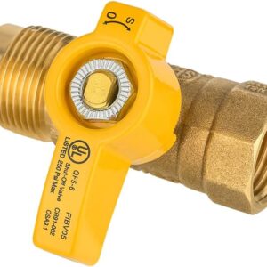 EFIELD 1/2" Gas Ball Valve, Brass, CSA/UL Approved