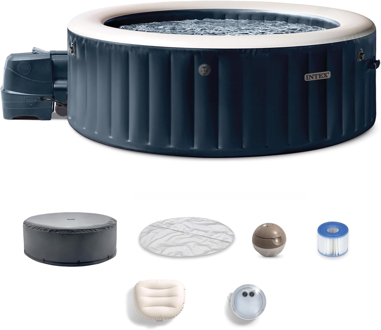 INTEX PureSpa Plus 6-Person Hot Tub, Bubble Massage